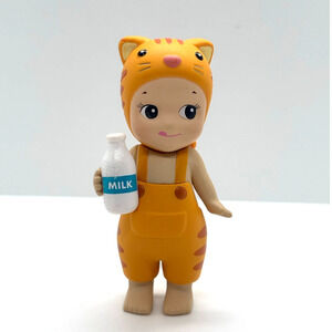 New Kewpie/Angel Mini Figure in Red/Orange Tabby Cat Costume, Open Blind Box
